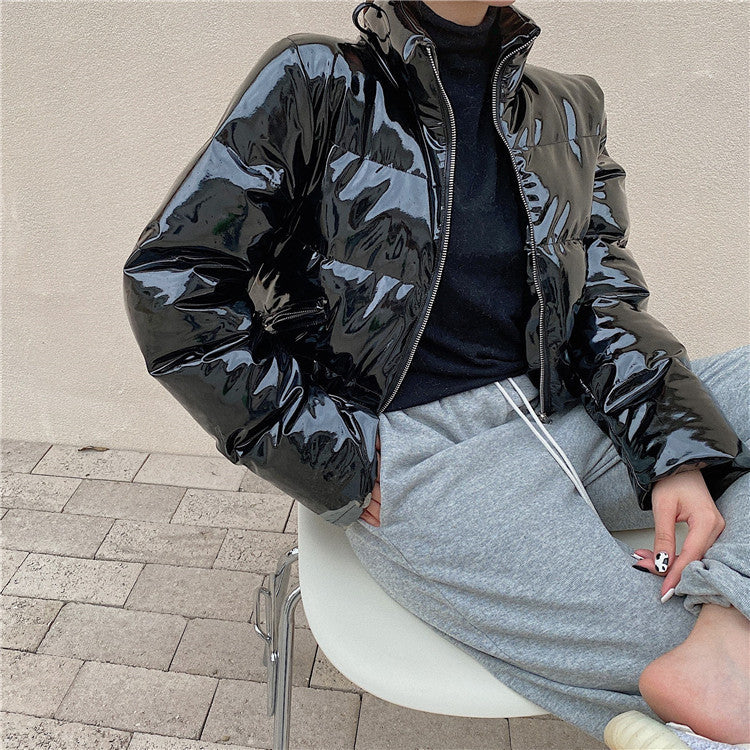 Piumino lucidissimo in vinile Karp