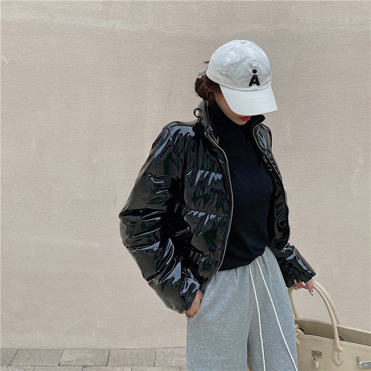 Piumino lucidissimo in vinile Karp