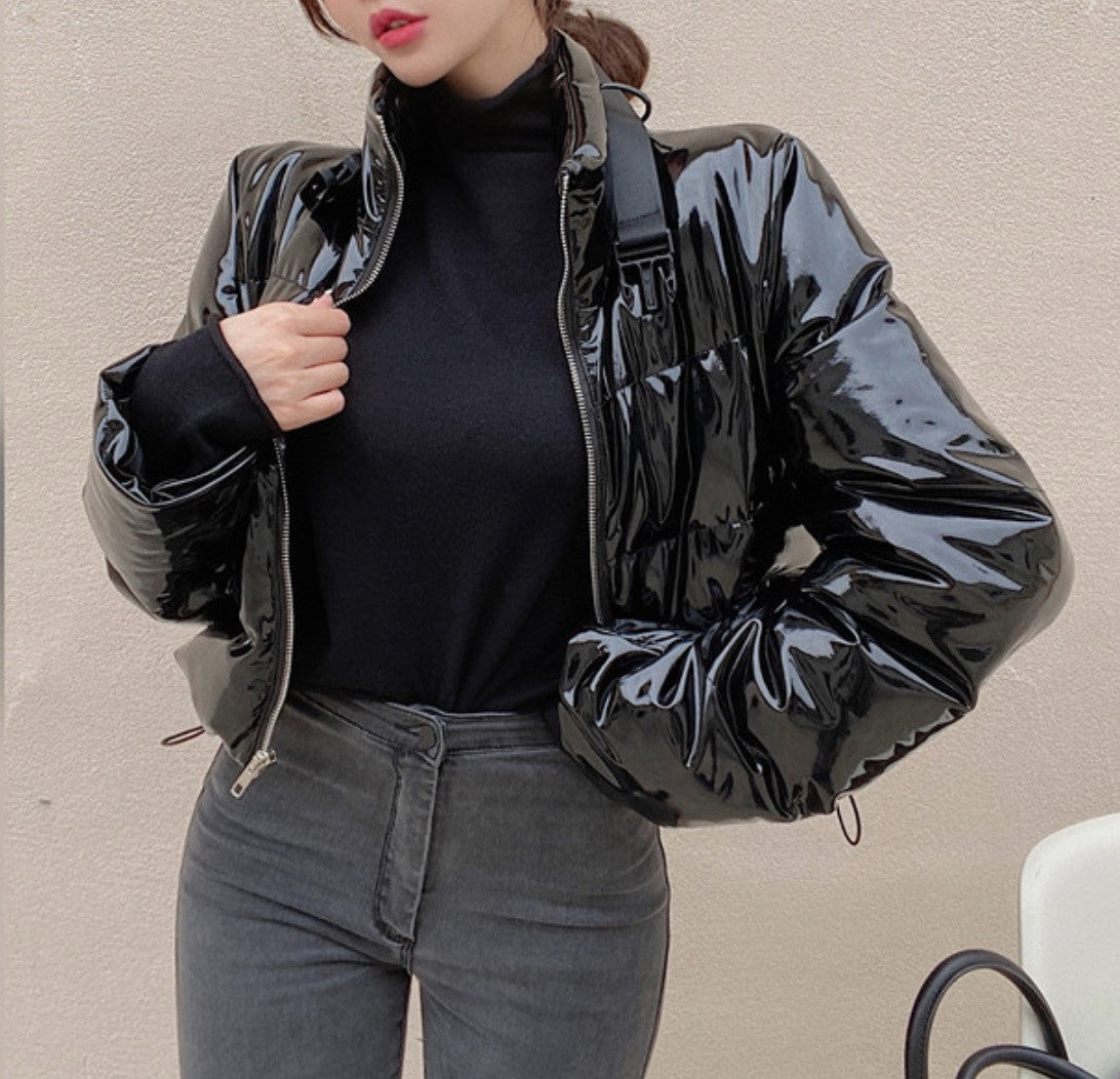 Piumino lucidissimo in vinile Karp