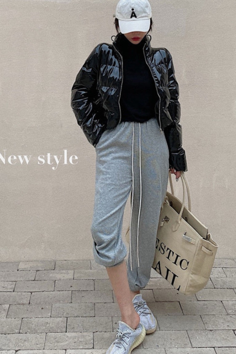 Piumino lucidissimo in vinile Karp