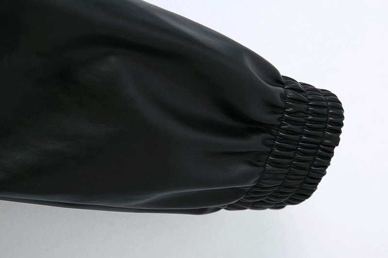 Pantalone ecopelle kamel