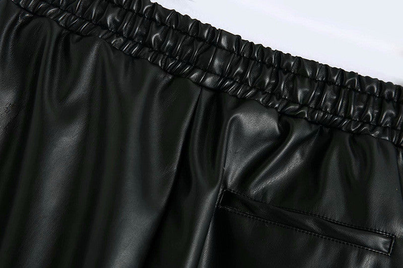 Pantalone ecopelle kamel