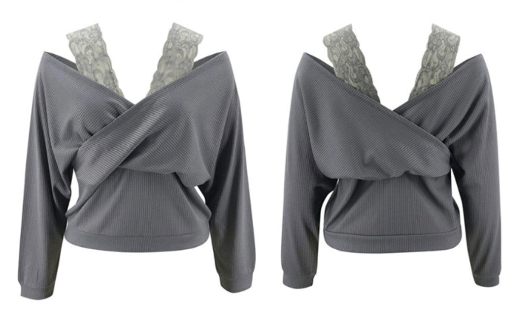 Maglia scollo V profondo pizzygar