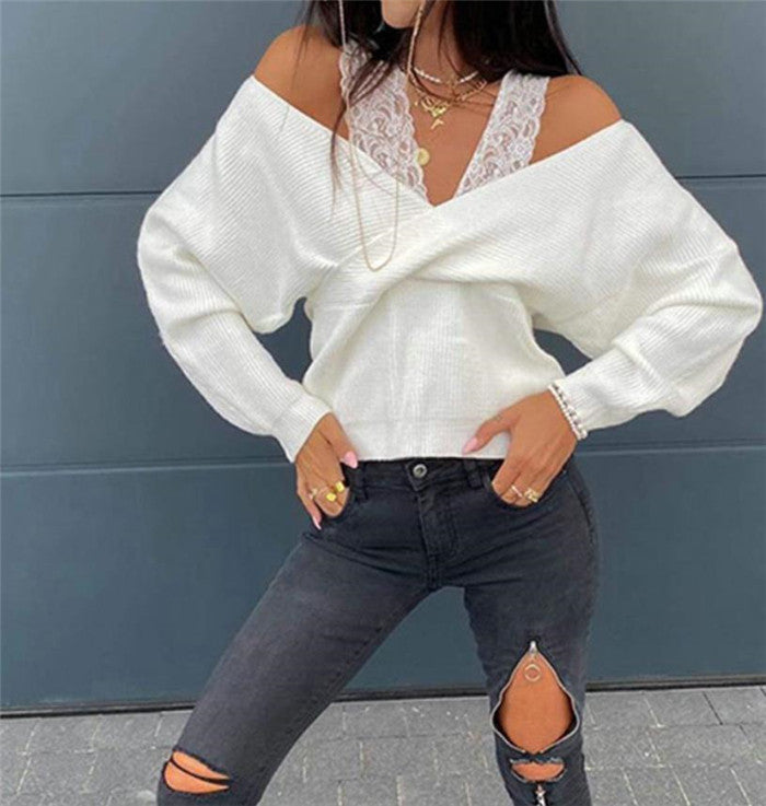 Maglia scollo V profondo pizzygar