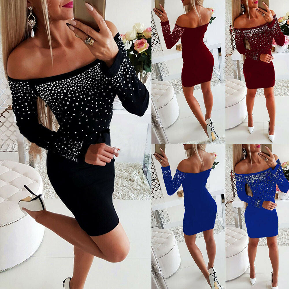 Abitino a barchetta strassy