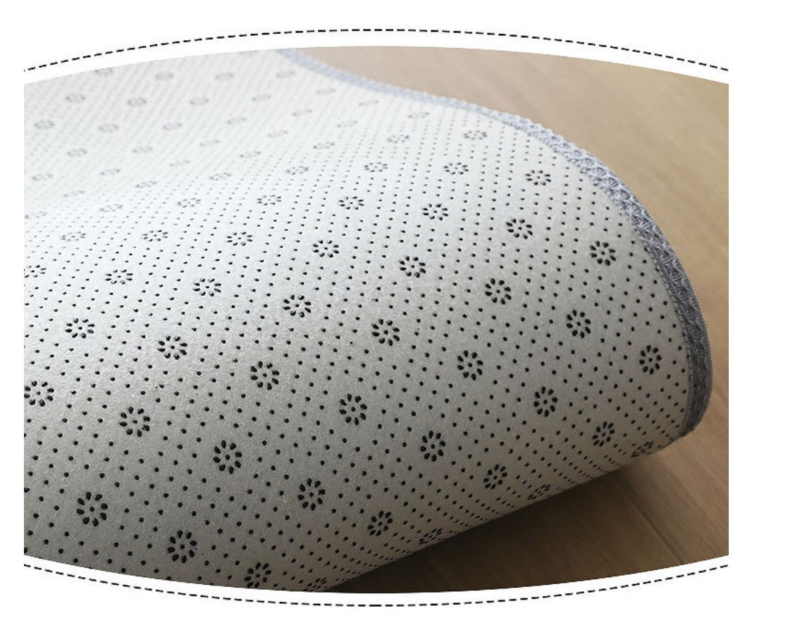 Tappeto peloso tondo multicolor