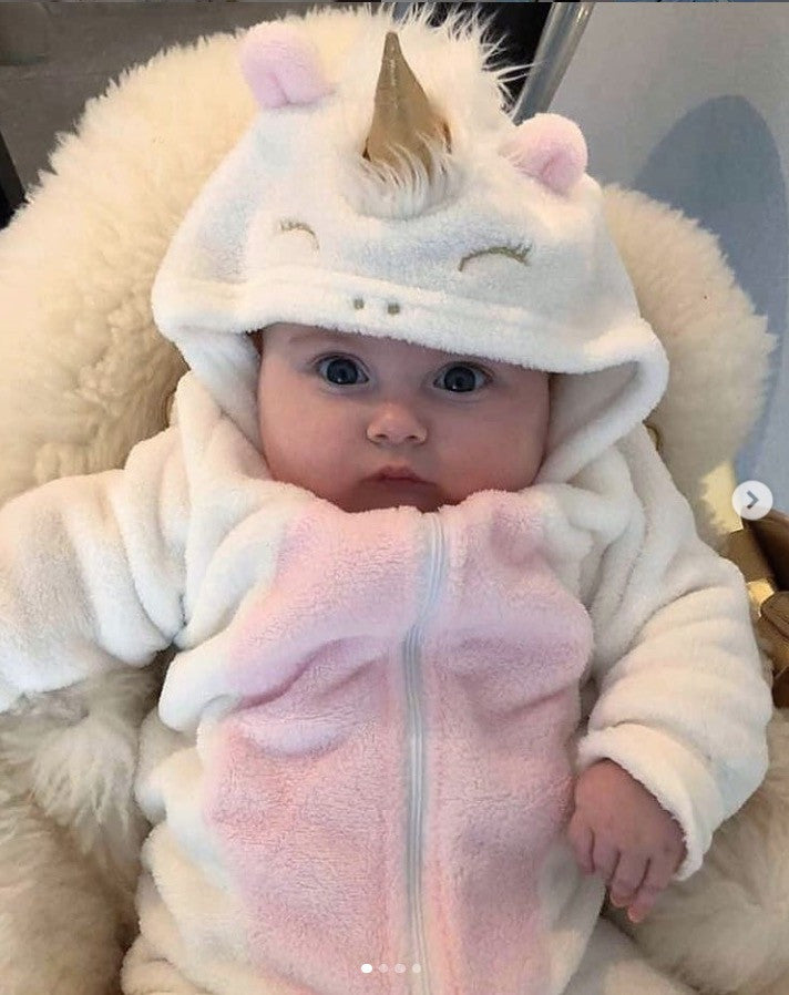 Tutina baby unicorno zip