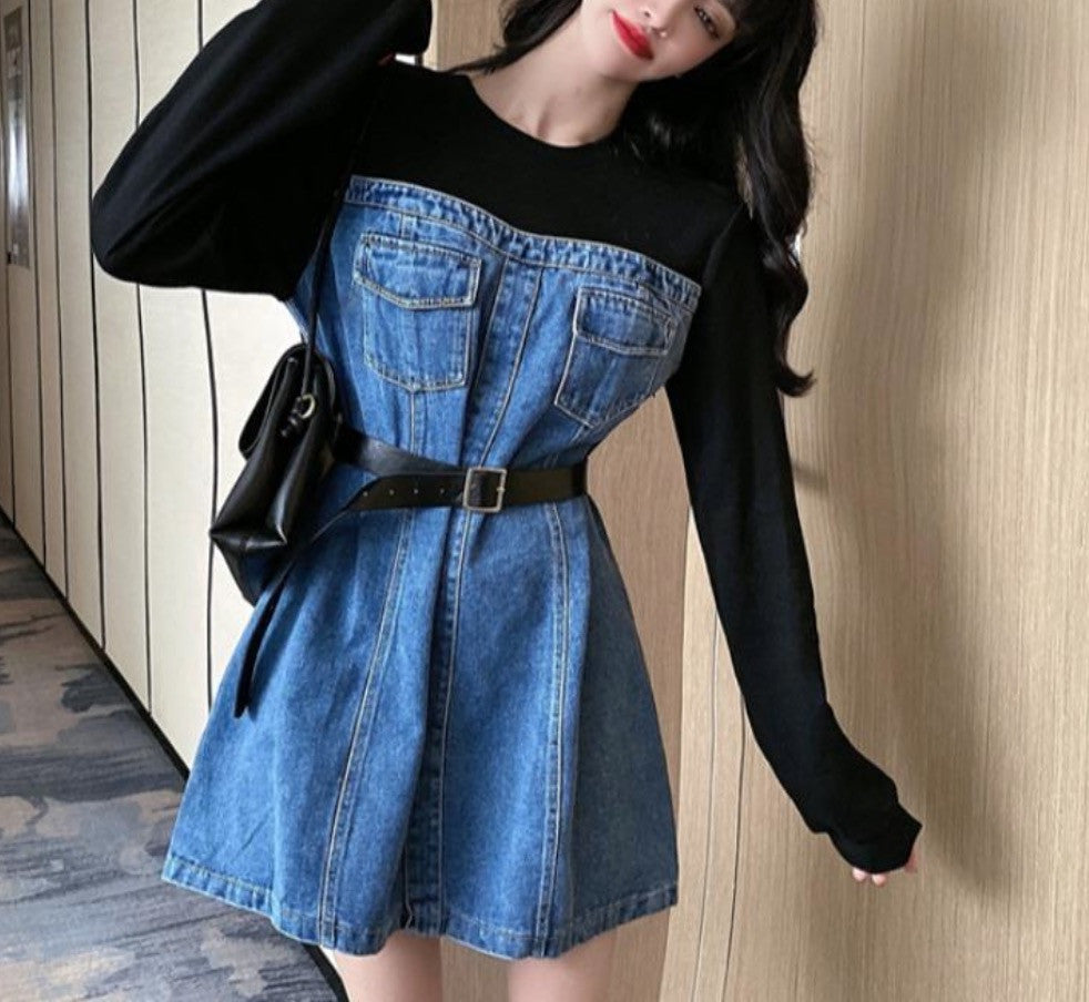 Minidress denim felpa Hasga