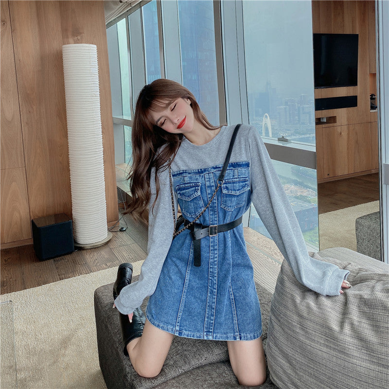 Minidress denim felpa Hasga