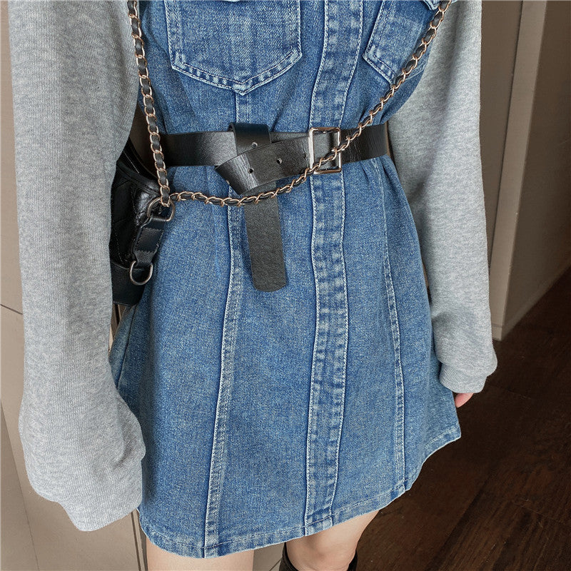 Minidress denim felpa Hasga