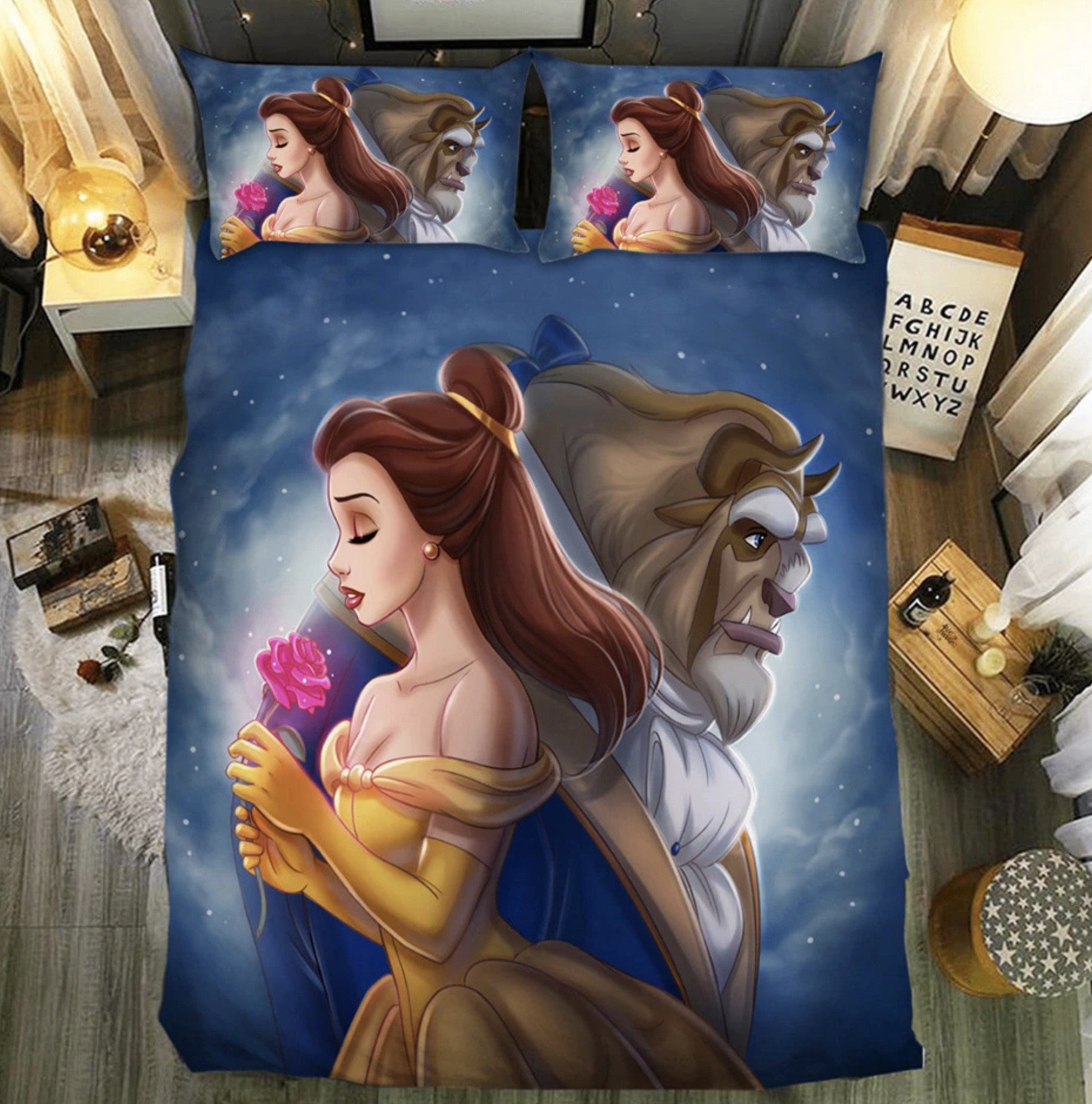 Set letto La Bella e la Bestia