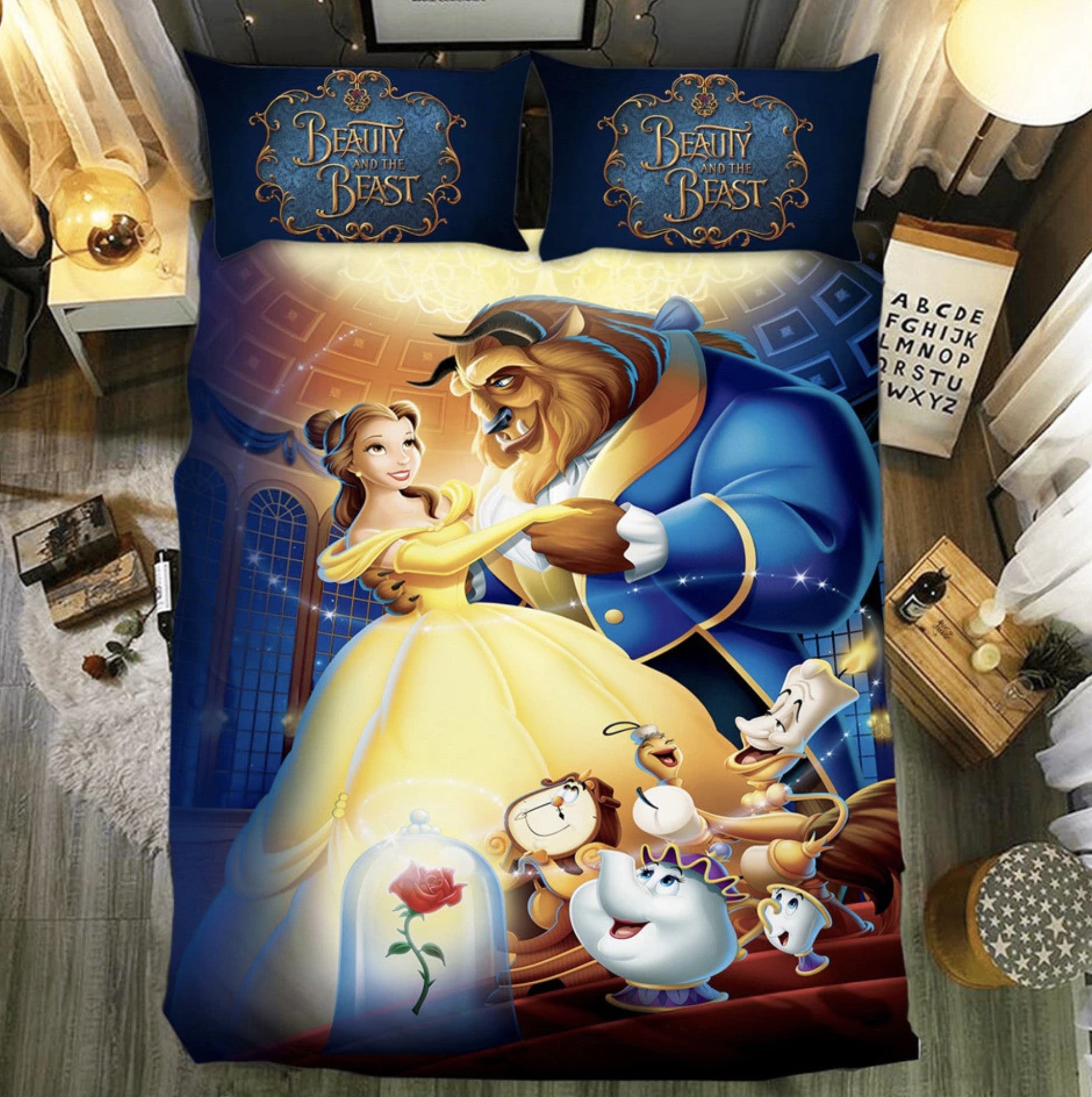 Set letto La Bella e la Bestia