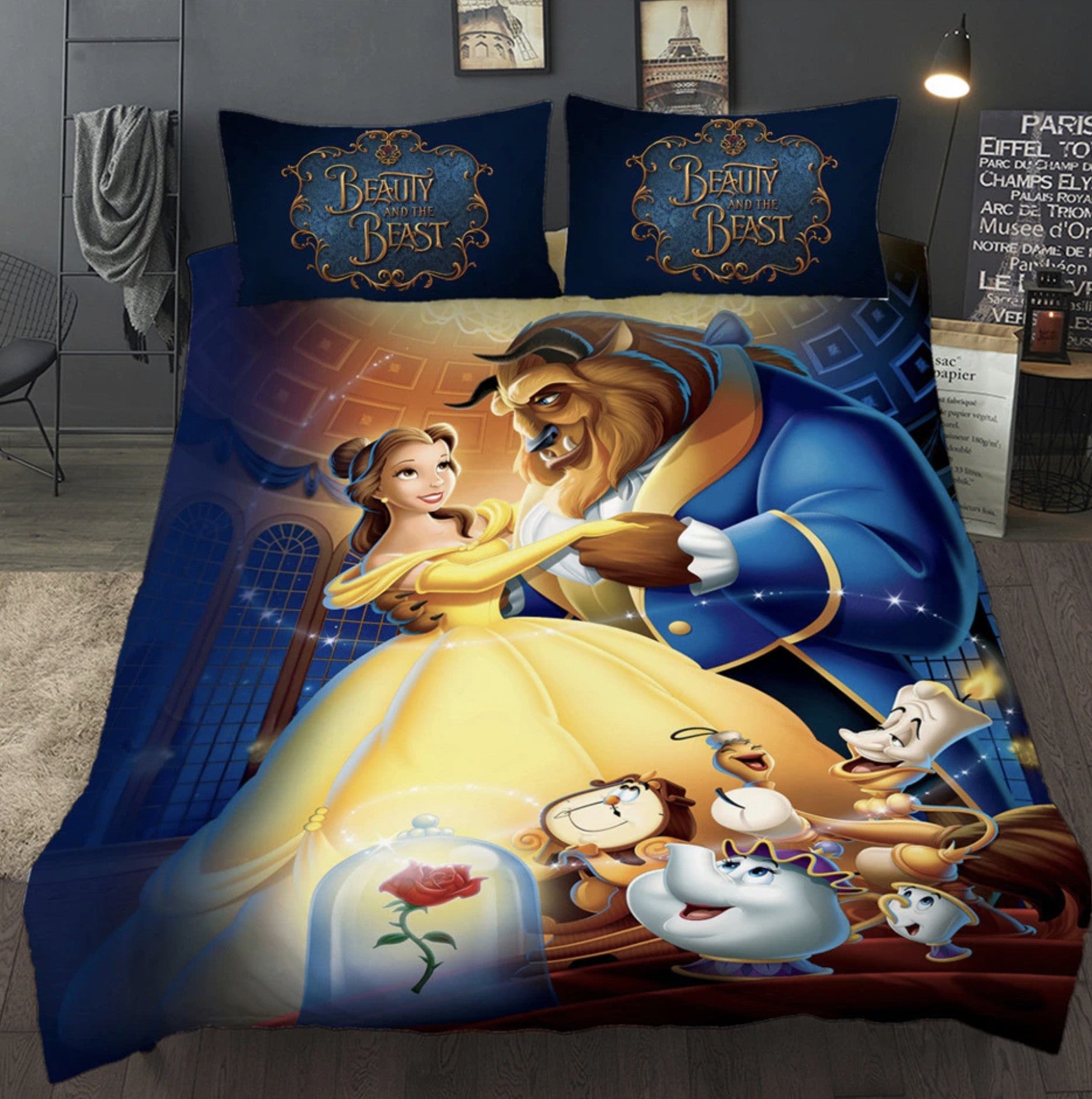 Set letto La Bella e la Bestia