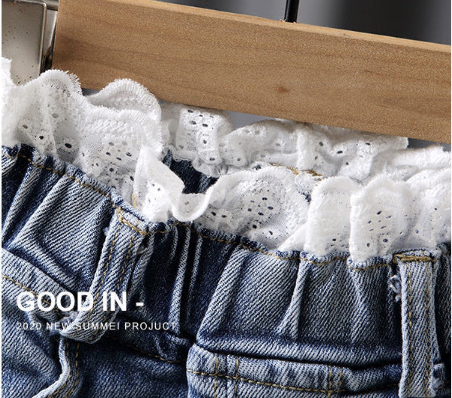 Jeans baby bordino pizzo