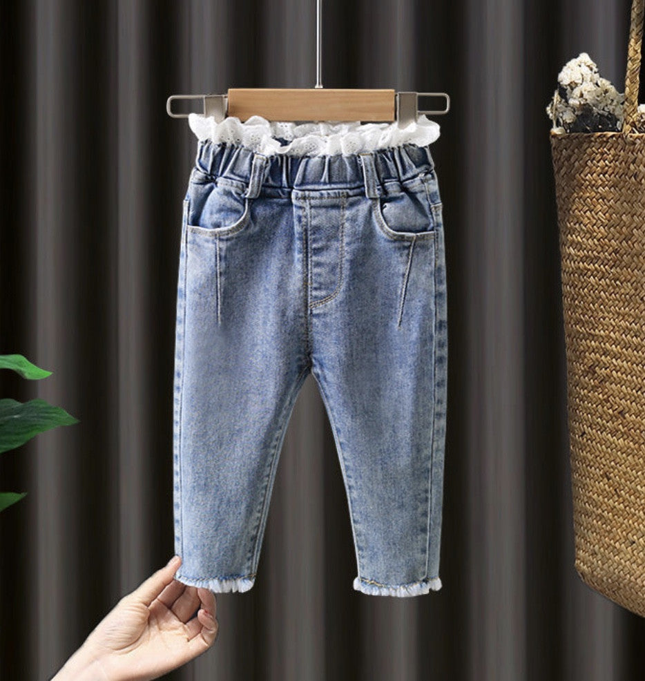 Jeans baby bordino pizzo