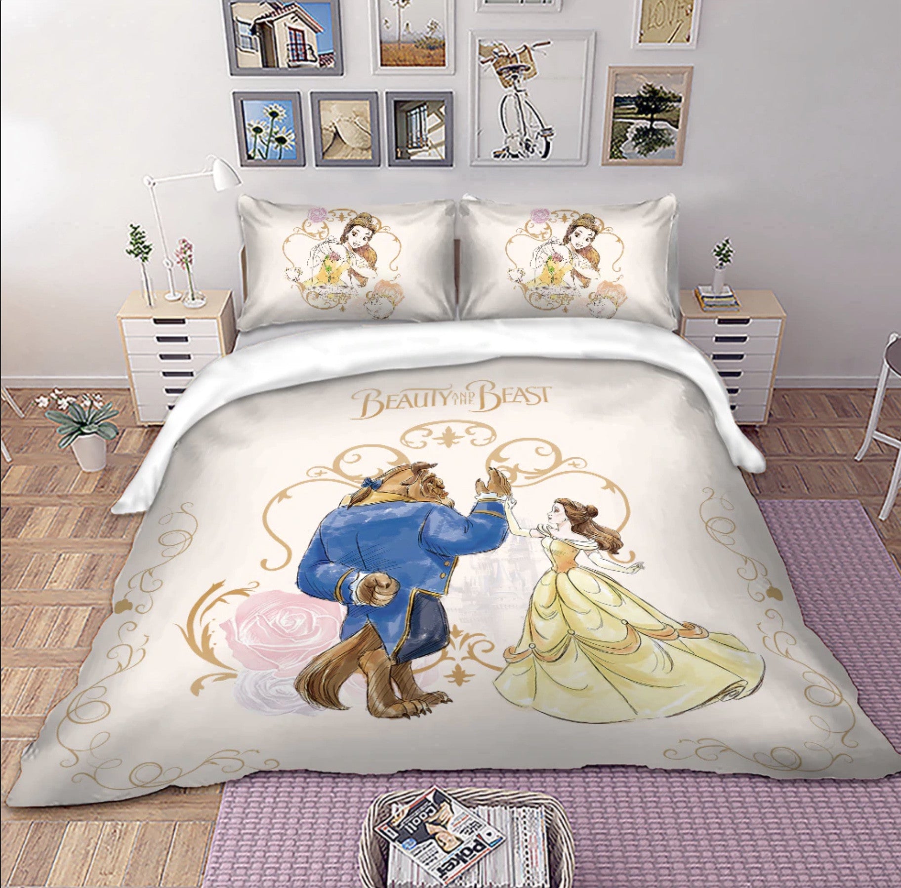 Set letto La Bella e la Bestia V2