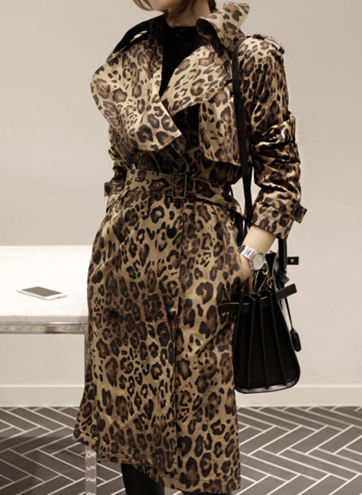 Trench leopardato Egilda