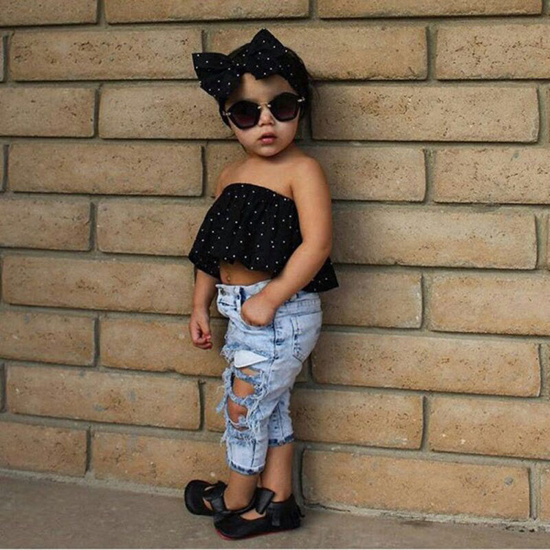 Completo bimba top pois + jeans