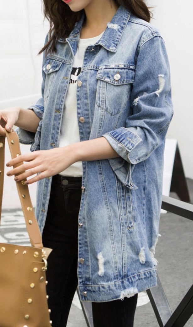 Giacca denim lunga Dasda