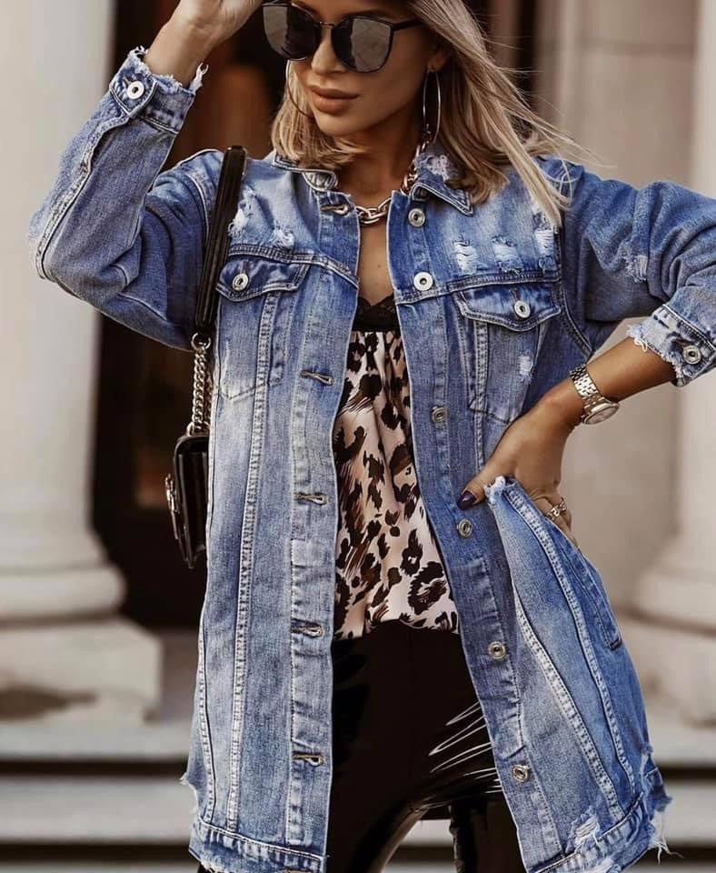 Giacca denim lunga Dasda