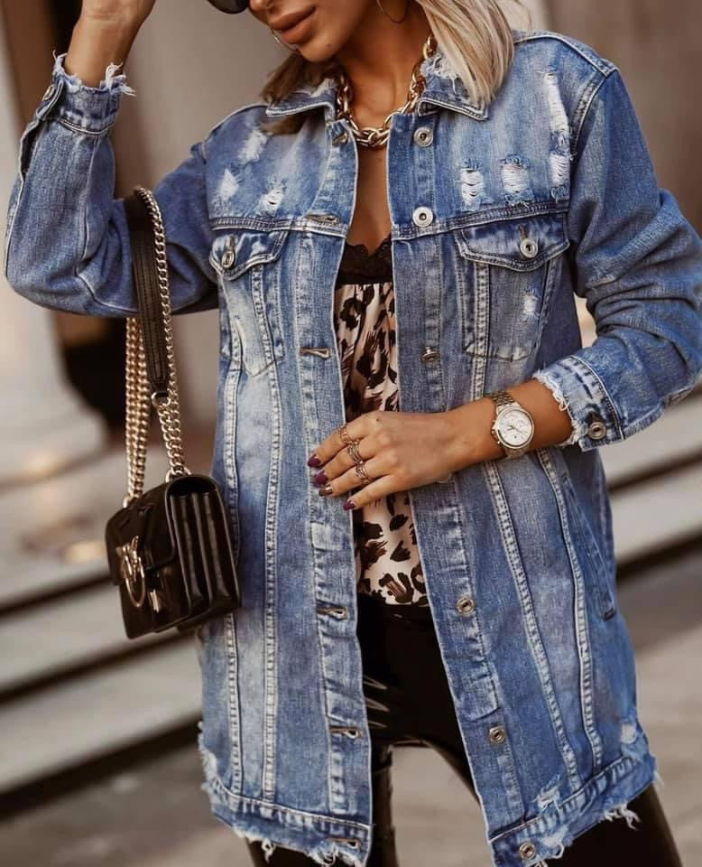 Giacca denim lunga Dasda