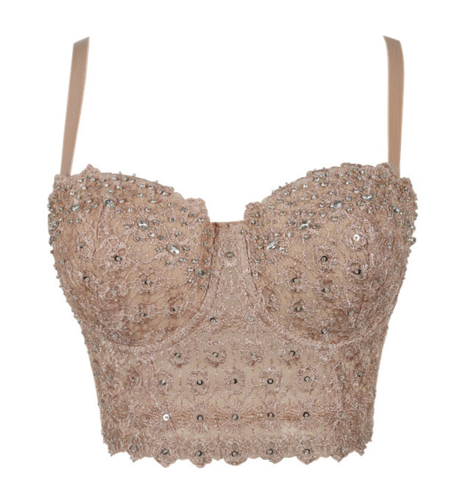 Top pizzo e strass Figi