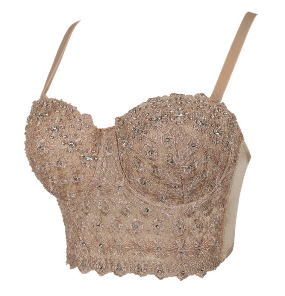 Top pizzo e strass Figi