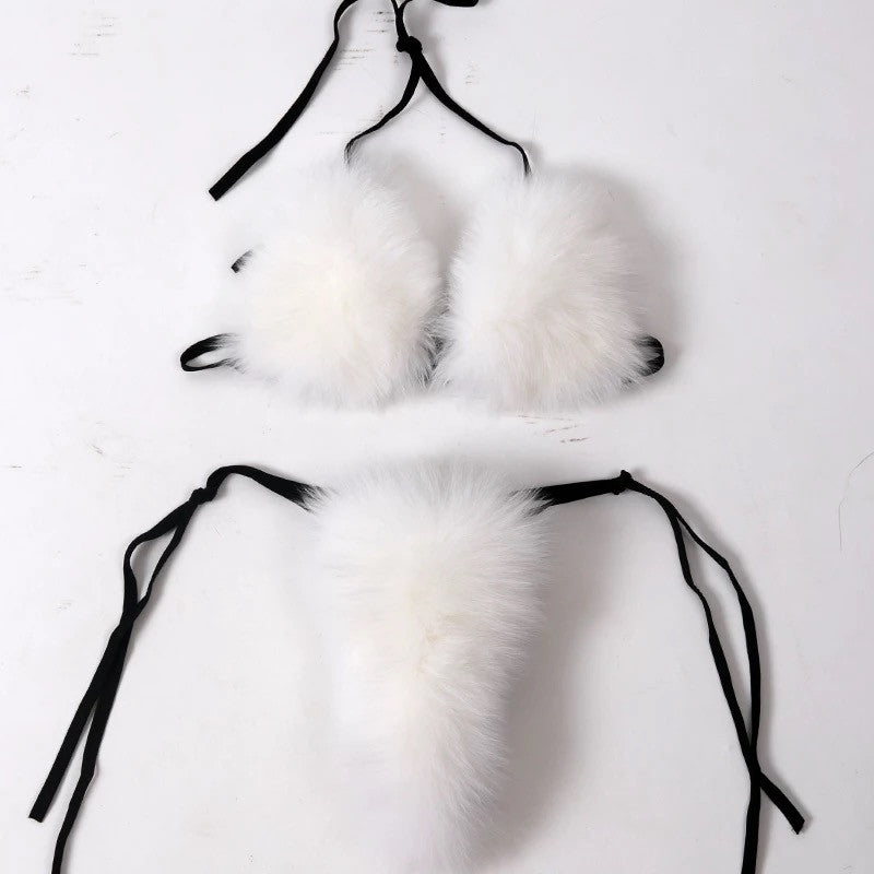 Bikini in pelliccia vera