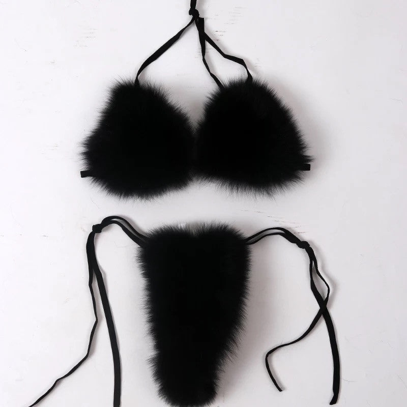 Bikini in pelliccia vera