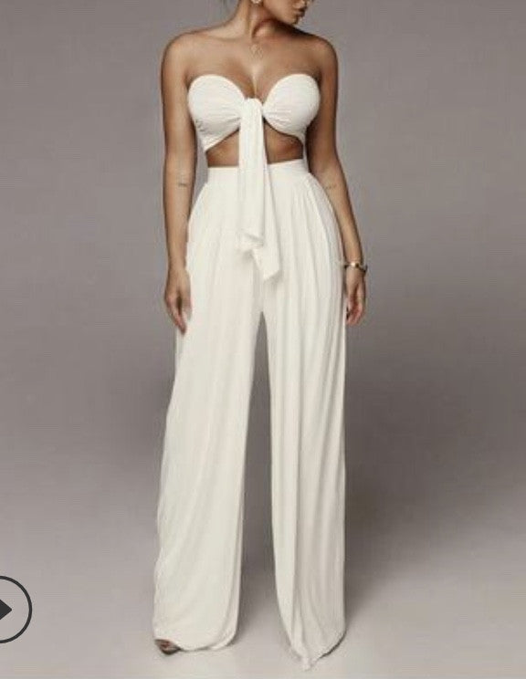 Completo top e pants morbidi nodo