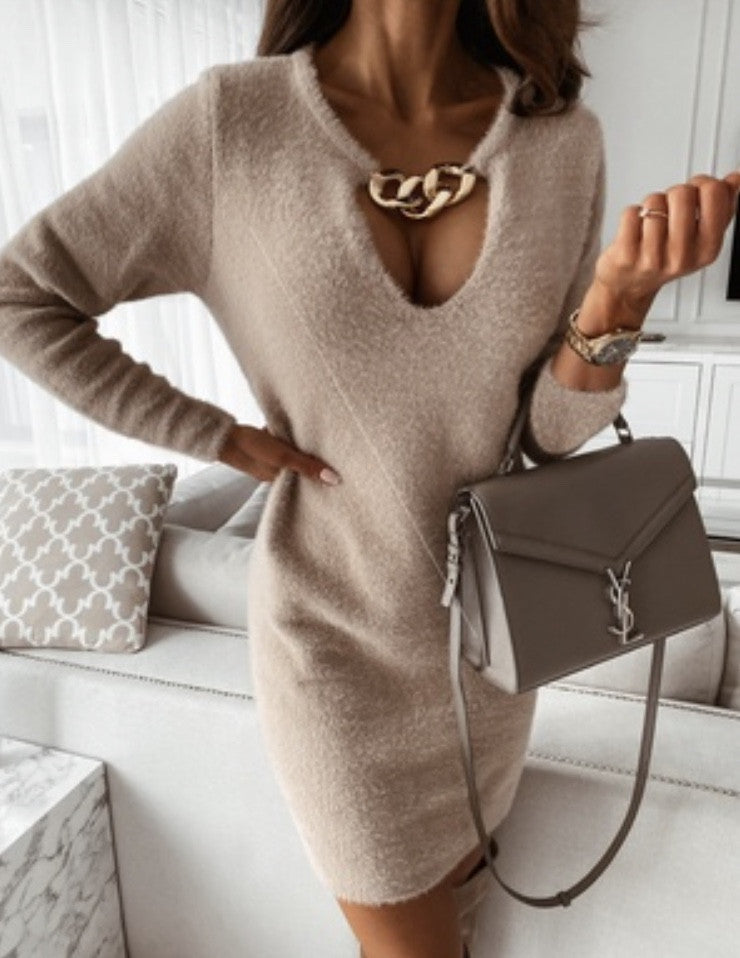 Dress in maglia maxichain