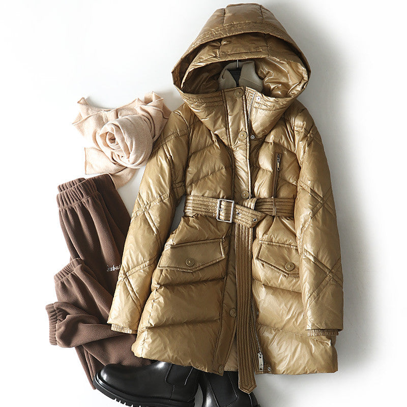 Piumino lungo Estyl cappuccio