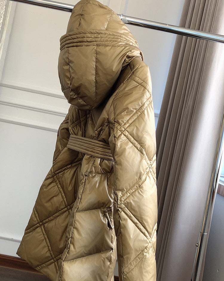 Piumino lungo Estyl cappuccio