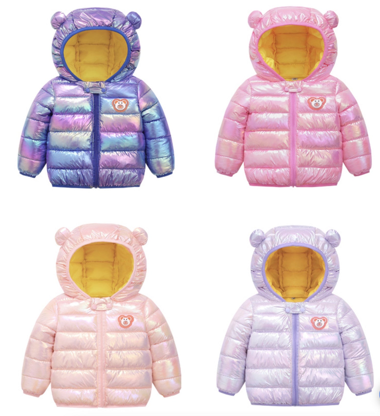 Baby piumino con orecchie bear