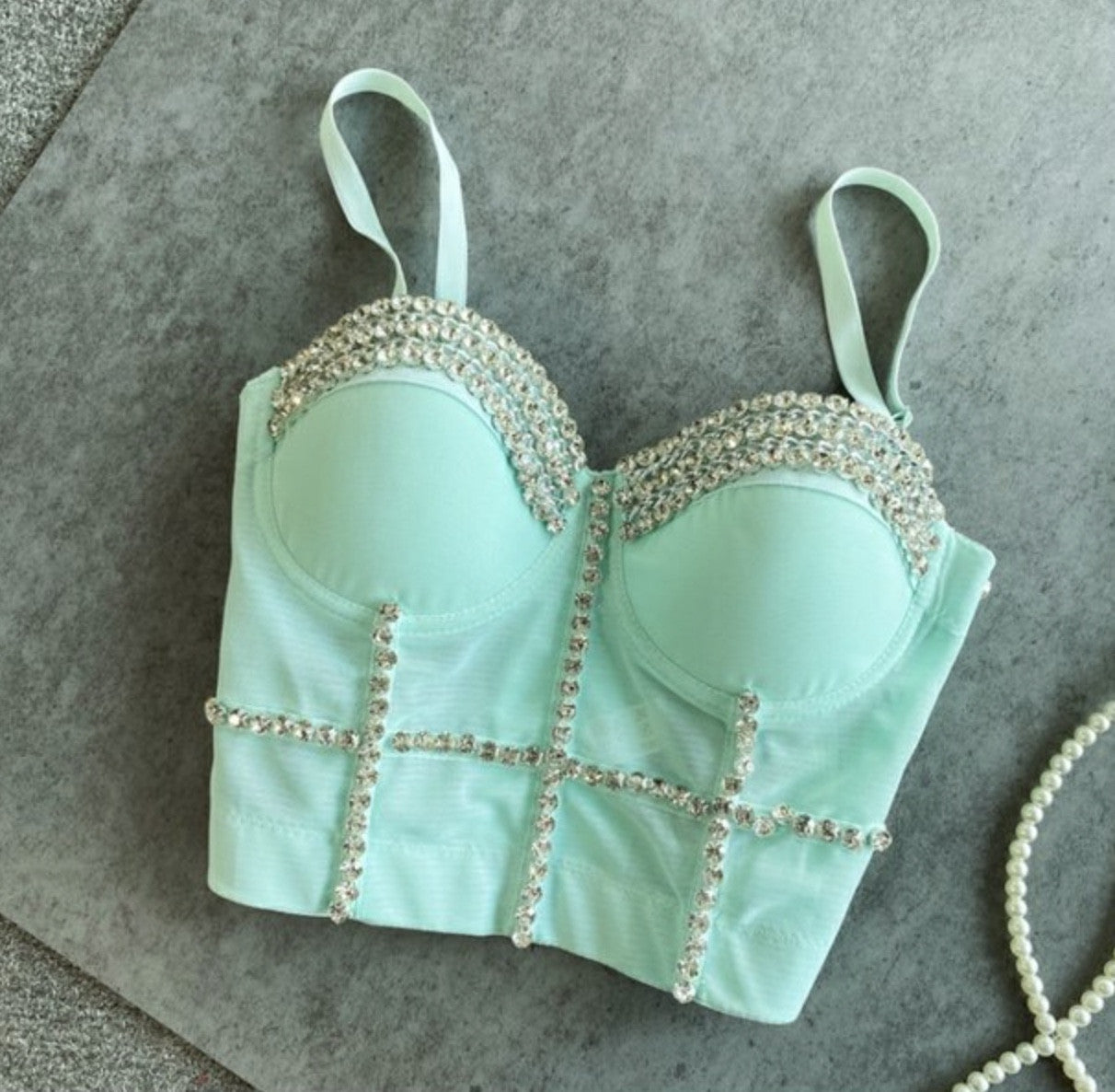 Crop Top Diamond Chain