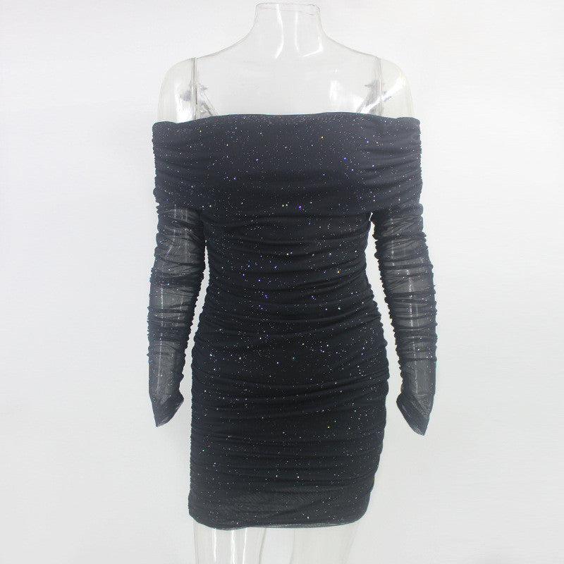 Abito strass barchetta