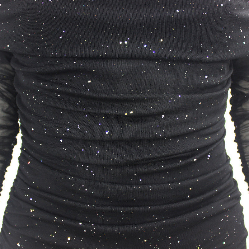 Abito strass barchetta