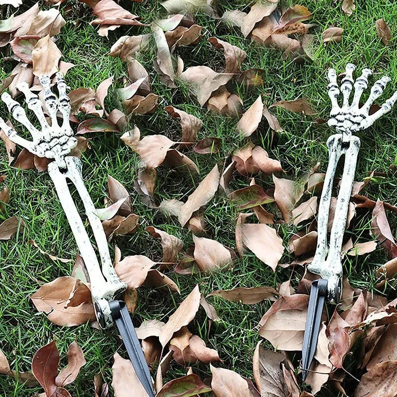 Scheletro Halloween mani e teschio 
Decorazione giardino realistica