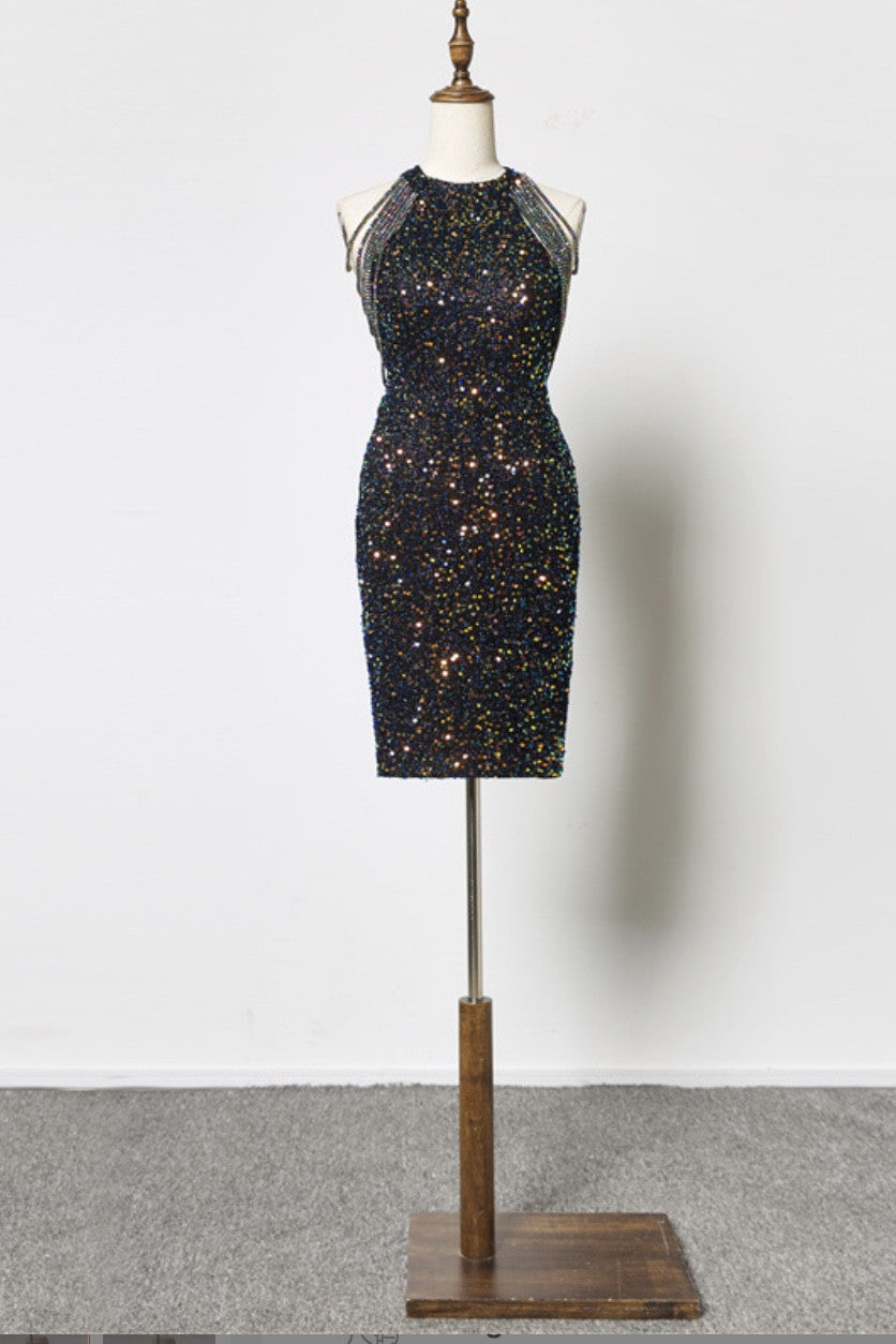 Abito shoulder strass