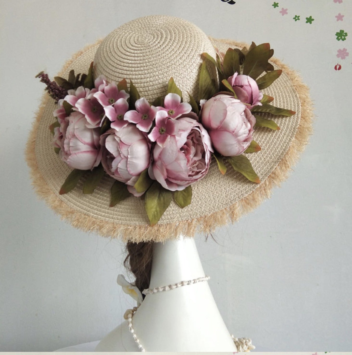 Beach bag & Hat Peony