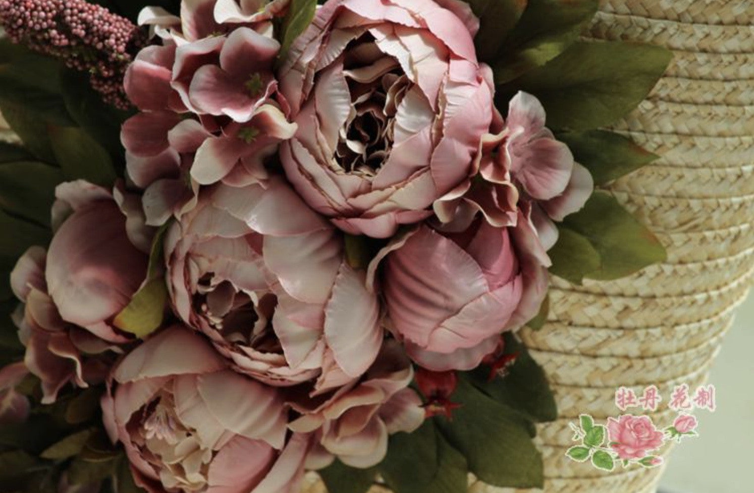 Beach bag & Hat Peony