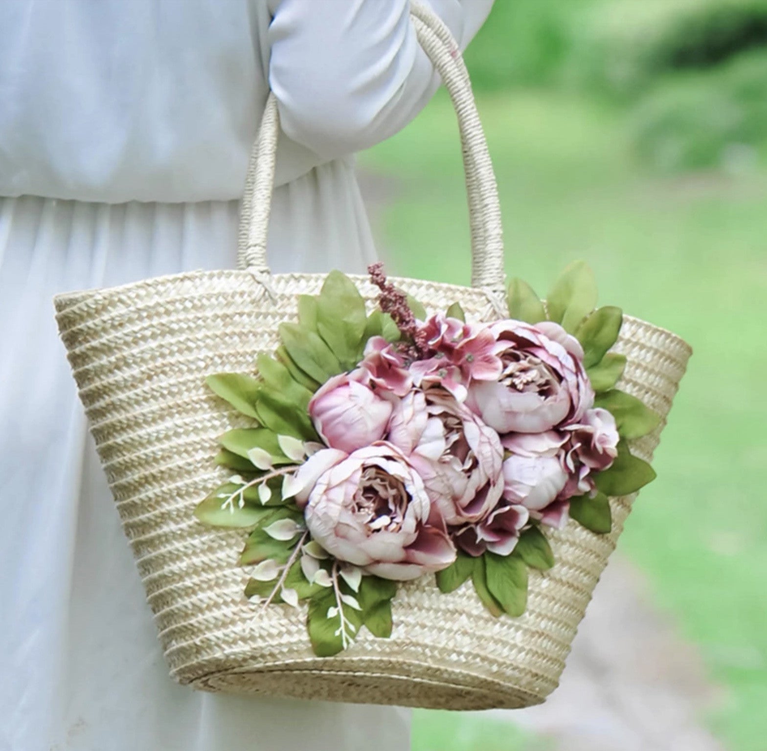 Beach bag & Hat Peony