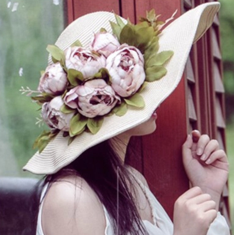 Beach bag & Hat Peony