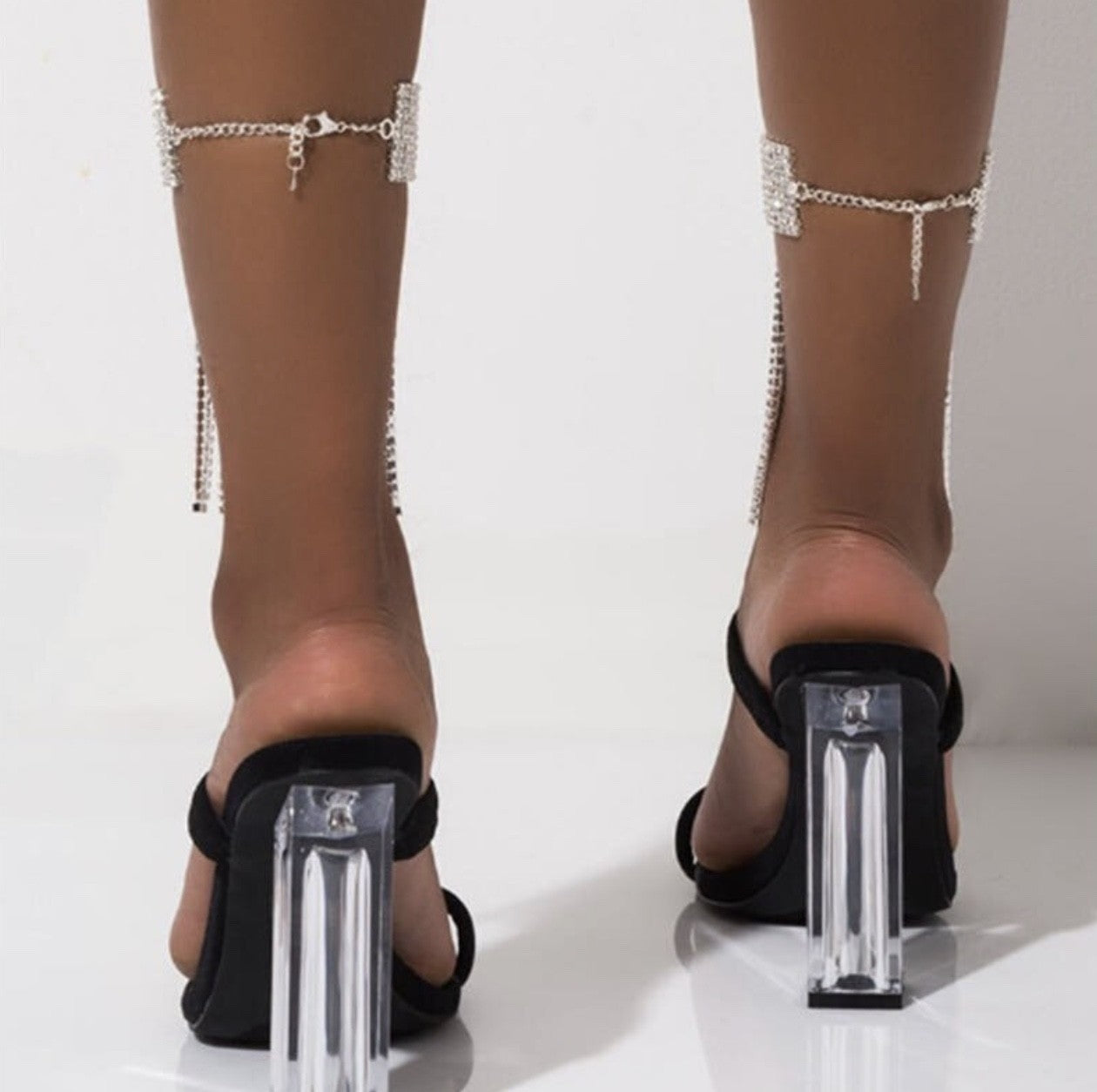 Cavigliera frange strass