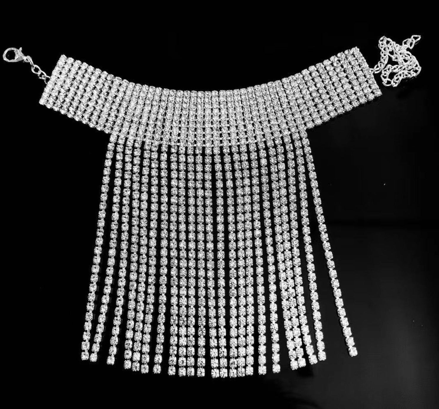 Cavigliera frange strass