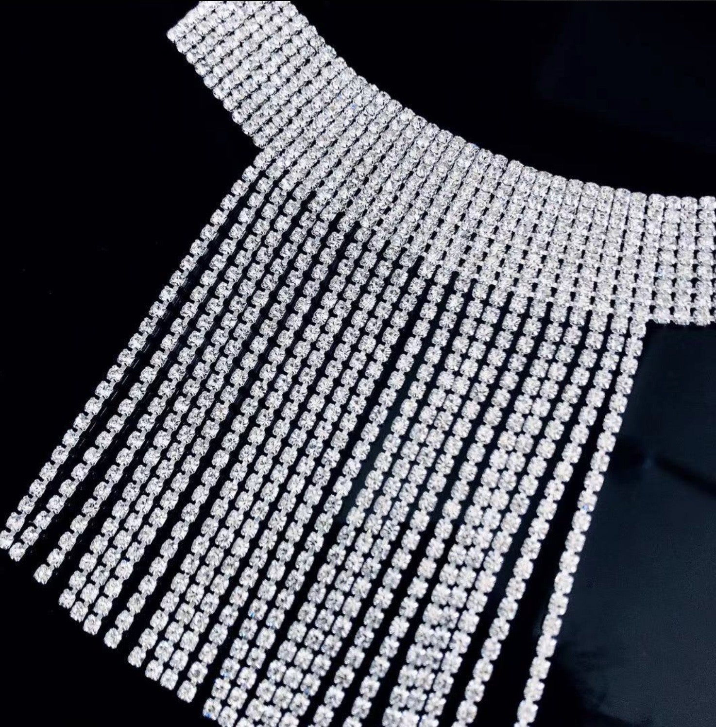 Cavigliera frange strass