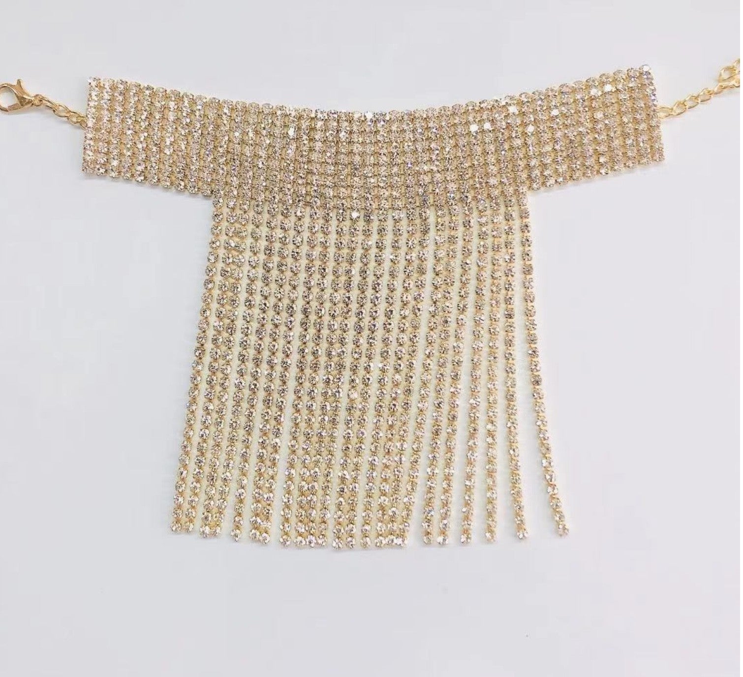 Cavigliera frange strass