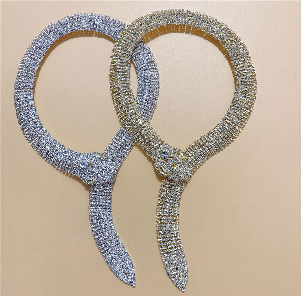 Girocollo snake strass