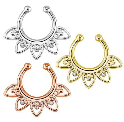 Petals Fake Septum Ring