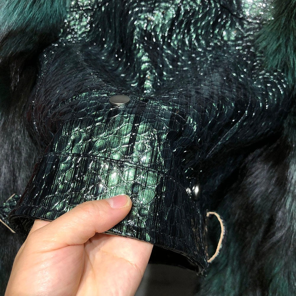 Chiodo pelle-pelliccia Ekla